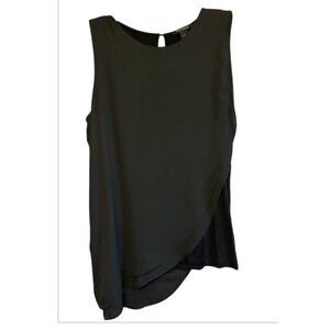 White House Black Market Layered  Scalloped Top Side Large